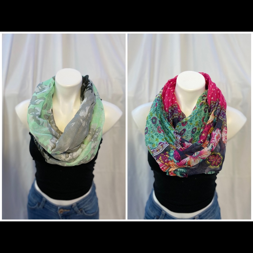 2 for 1 Teal Infinity Scarfs